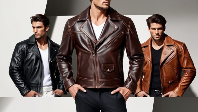 fashionable men's italian leather jackets
