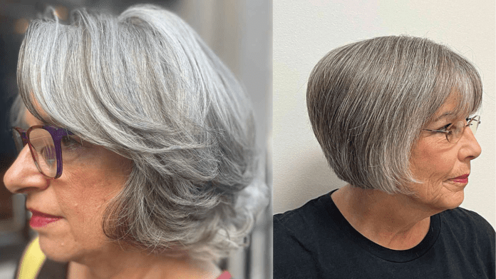 hairstyles for women over 60 with glasses